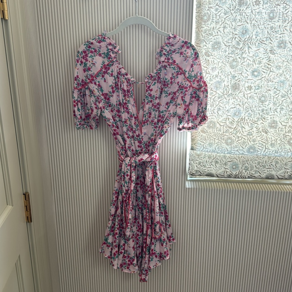 Poupette St. Barth light pink floral dress, small - Picture 2 of 11